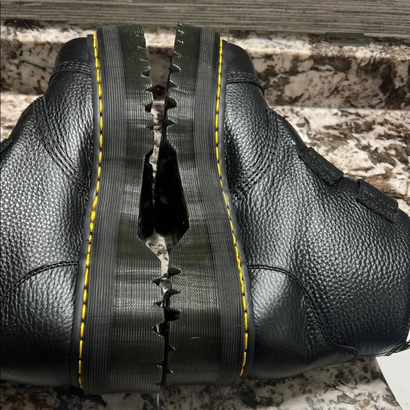 Dr. Martens Black Platform Shoes with Silver Accents - Picture 6 of 8